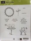 Stampin Up TOUCH OF KINDNESS  stamps NEW cat bird fountain hello thank you hello