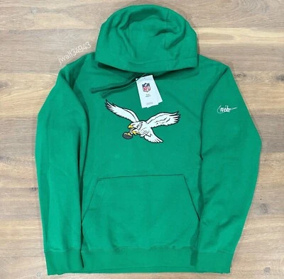 Nike Authentic Philadelphia Eagles Kelly Green Club Fleece 2025 Sideline Hoodie