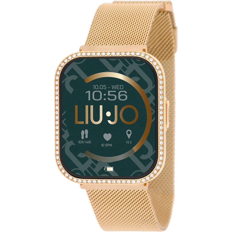 Smartwatch LIU JO LUXURY VOICE SLIM SWLJ100 Edelstahl Gold Rose Mesh Touchscreen