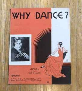 Partituras Why Dance 1931 - Artista firmado por Sydney Leff - Kate Smith foto insertada - Imagen 1 de 3