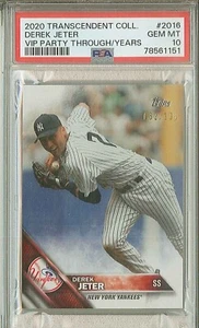 2020 Topps Transcendent VIP Party - Derek Jeter - #2016 62/100 PSA 10! - Picture 1 of 2