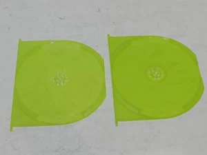 Set 2 Replacement Double Game 2 Disc Case Insert Flap Xbox 360 Green Holds Game - Picture 1 of 1
