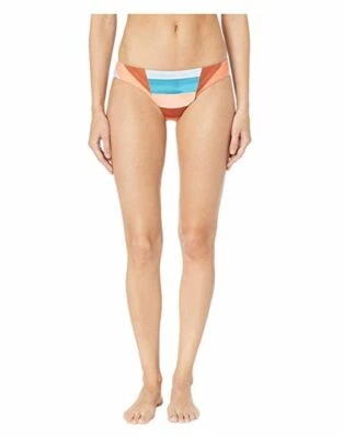 Traje de baño inferior de bikini hipster a rayas anaranjadas talla S $150 Lucky Brand para mujer Foto 1 de 3