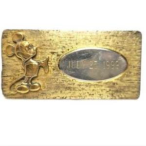 Disney Vintage Mickey Mouse Gold-Toned Money Clip - Picture 1 of 8