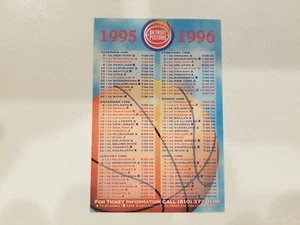 Detroit Pistons/Vipers 1995/96 NBA Basketball / IHL Hockey Pocket Schedule - Picture 1 of 2