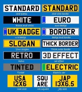 1/12 TH SCALE PERSONALISED NUMBER PLATES FOR DIORAMA OR MODEL OTTO SUNSTAR MCG - Picture 1 of 3
