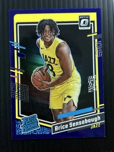 2023-24 Optic Brice Sensabaugh PURPLE HOLO RATED ROOKIE SP #209 Panini Jazz RC - Picture 1 of 2