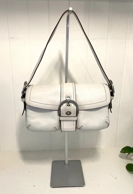 Bolso de Hombro Coach Soho Vintage Doble Bolsillo Hebilla - 9434 - Blanco Foto 1 de 4