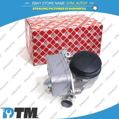 11428611284 OEM FEBI carcaça de filtro de óleo com refrigerador para BMW 530I 530XI 2006-07 - Imagem 1 de 4