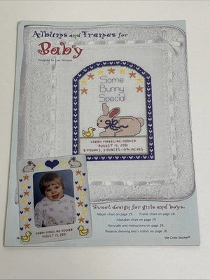 Baby Birth Record Bunny Duck Cross Stitch Pattern 3 Pages From Magazine - Image 1 of 4