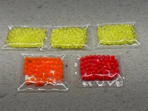 5mm Perlen für Angelrigs. 5, 50 Stück, gelb, orange, rot KOSTENLOSER VERSAND - Bild 1 von 4
