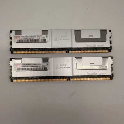 Hynix 2GB DDR2 PC2-5300F ECC FB-DIMM Server RAM (Lot of 2) - Image 1 of 2