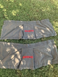 NCAA, OHIO STATE Buckeyes, Handmade Sports Team Bedroom Valances, Red Blocks - Picture 1 of 4