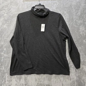 NWT J. Jill Turtleneck Gray XL Petite Casual Long Sleeve Pima Cotton Spandex - Bild 1 von 6