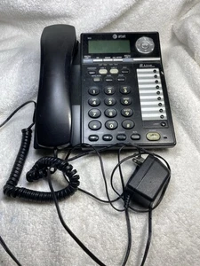 AT&T 993 Two Line Corded Business Office Phone Speakerphone Black - Picture 1 of 3