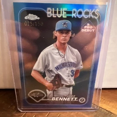 2024 Topps Pro Debut - Chrome Jake Bennett #PDC-195 Blue Refractor /150 (RC) - Image 1 of 2