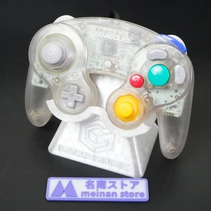 Genuine Nintendo GameCube Translucent Clear Controller GC DOL-003 Tested w/Stand - Picture 1 of 11