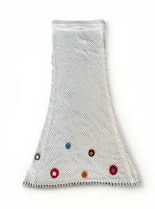 Topshop Häkel Maxi Rock weiß WD bestickt Patch Design Gr. 4-6 neu - Bild 1 von 3