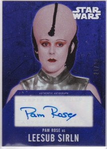 STAR WARS 2016 TOPPS EVOLUTION PAM ROSE AS LEESUB SIRLN PURPLE AUTOGRAPH 21/25