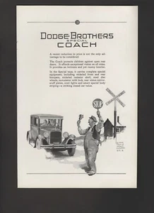 Anuncio impreso Dodge Brothers 1925 autobús especial automóvil cruce ferroviario N25 - Imagen 1 de 1