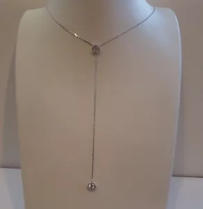 925 STERLING SILVER SINGLE STONE NECKLACE PENDANT W/ 1.50 CT LAB DIAMONDS - Picture 1 of 7