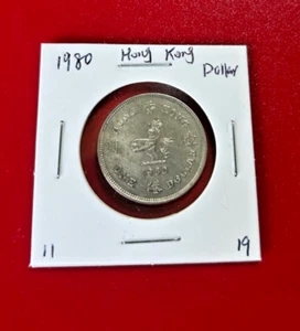 1980 Hong Kong One Dollar Coin - Nice World Coin !!! - Picture 1 of 2