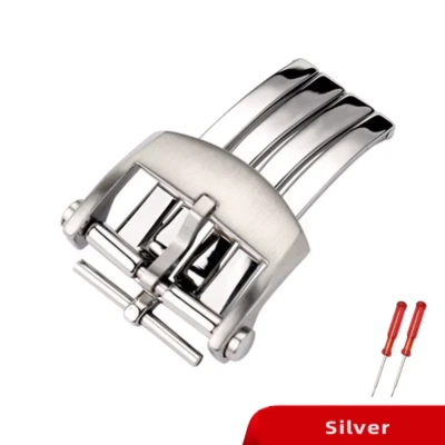 Cierre de reloj de alta calidad para Breitling hebilla plegable correa de cuero de goma de nailon Foto 1 de 4