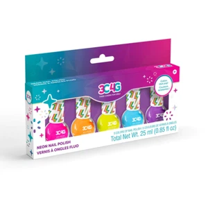 Three Cheers for Girls Neon Nail Polish Set of 5 Pieces Ages 6 Years and Up - Picture 1 of 1