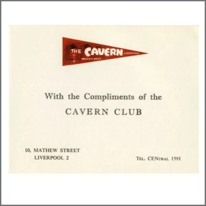 Bob Wooler 1960s Cavern Club Compliments Slip (UK) - Imagen 1 de 1
