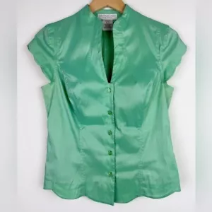 Jackie Jon Vintage Y2K Green Blouse - Picture 1 of 8