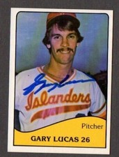 Gary Lucas 1979 TCMA authentic autographed card Hawaii Islanders