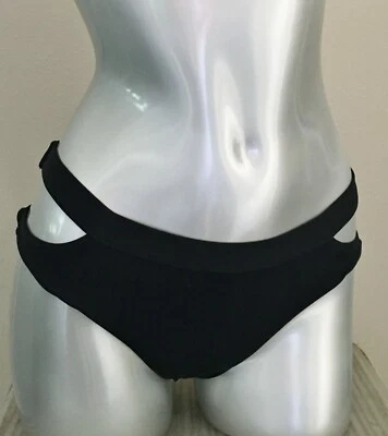 Seafolly Active Banda Dividida Parte Inferior Hipster Negra 10 Nueva Con Etiquetas Foto 1 de 4