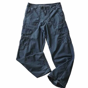 American Eagle Pant Jean Women 8 8L Blue Baggy Jogger Wide Leg Cargo Utility AEO - Picture 1 of 14