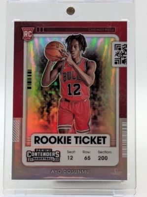 2021-22 CONTENDERS ROOKIE TICKET Prizm AYO DOSUNMU BULLS #133 - Image 1 of 2