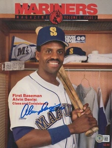 Alvin Davis MR MARINER Autographed Signed SEATTLE MARINERS 1989 Program Beckett - Picture 1 of 2