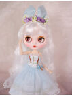 12" Blythe Factory Icy Doll Long White Hair Joints Body +Make-Up+Special Eyes