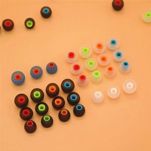 12 PCS(S/M/L) 3.8mm Soft Silicone Eartips  For Earphone Headphone U5E4 - Picture 1 of 12
