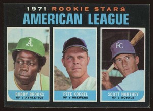 1971 Topps Bobby Brooks Pete Koegel Scott Northey #633 AL Rookie Stars RC 