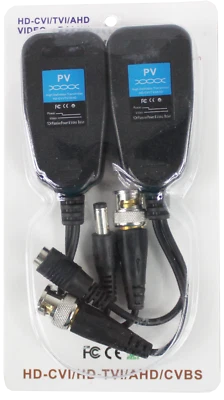 CCTV Coax BNC Video Power Balun Transceiver to CAT5e 6 RJ45 Connector - Image 1 of 4