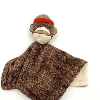 Babies R Us Calcetín Mono Lovey Manta de Seguridad Marrón Rojo Bronceado Crema Juguete de Peluche Foto 1 de 4