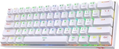 Redragon K630 Dragonborn 60% Wired RGB Gaming Keyboard, 61 Keys, White - Image 1 of 4
