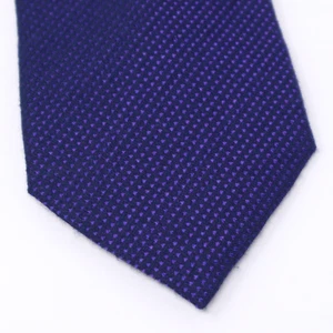 John Varvatos Mens Tie Viscose / Silk Blend Purple Navy Dots Italy 3" W - Picture 1 of 9