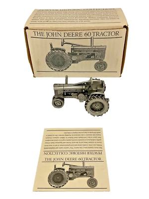 Spec-Cast John Deere 60 Pewter Tractor, 1:43, Mdl JDM-003, MIB - Image 1 of 4