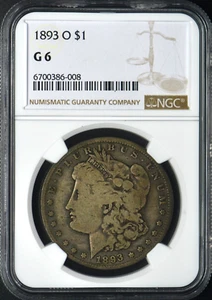 1893-O Morgan Silver Dollar - NGC G6 - ✪COINGIANTS✪ - Picture 1 of 2