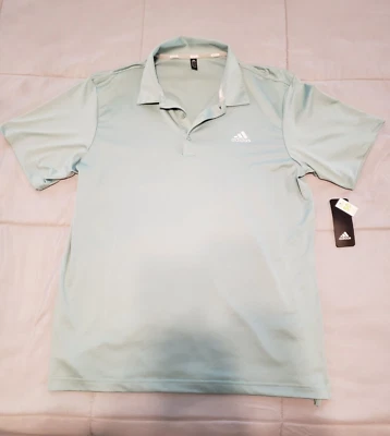 Adidas Golf Polo Shirt Mens Sz. Large Hazy Green Short Sleeve MSRP $65 - Image 1 of 4
