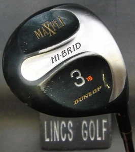 Dunlop Hi-Brid Maxfli 15° 3 Wood Stiff Graphite Shaft Golf Pride Grip - Picture 1 of 6