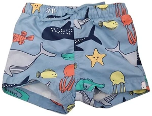 MARKS & SPENCER Baby Boys Grey Shark Elasticated UPF 50+  3-6 Months Swim Shorts - Picture 1 of 3