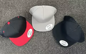 Yupoong YP Classics Five-Panel Flat Bill Baseball Cap Hat 6007 Snapback - Picture 1 of 7