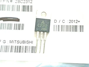 LOT OF 2 2SC2312 Silicon RF Power Transistor NPN 12V 17W 27MHz TO220 MITSUBISHI - Picture 1 of 1
