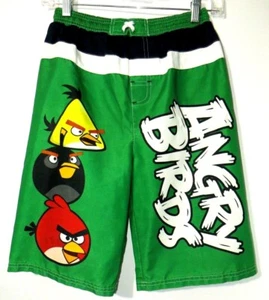 Boy Size 12 S Swim Trunks Green With Pictures & Print - Picture 1 of 7
